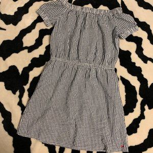 Zara Off-The-Shoulder Gingham Dress